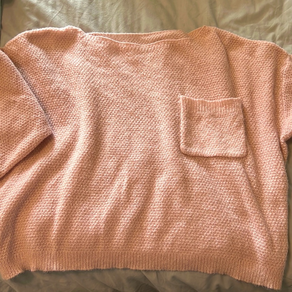 Boat neck Drop shoulder beautiful sweater